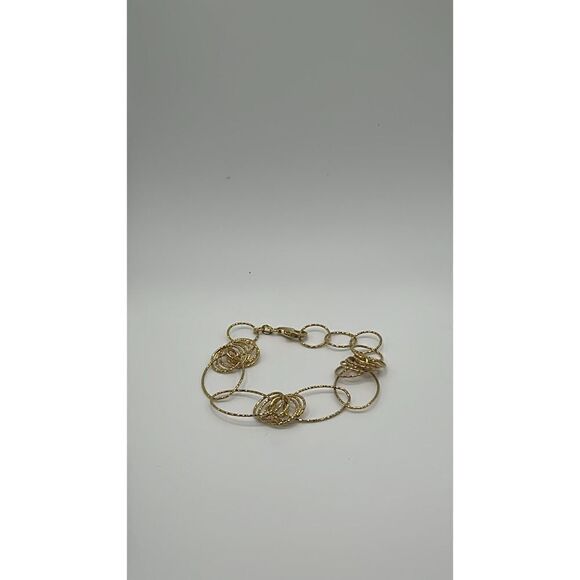 Textured Vermeil Gold Ring Bracelet - Picture 5 of 7